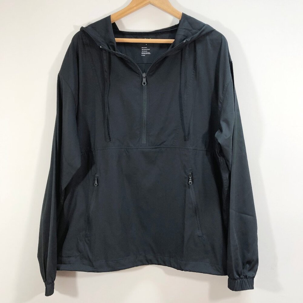 EUC GIRLFRIEND COLLECTIVE Men's Black Swish Half-Zip Windbreaker Jacket 5X - Picture 4 of 16